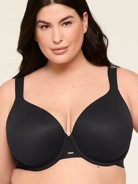 Cacique Modern Luxe Lightly Lined Full Coverage Bra Size 40DDD Black
